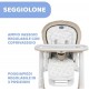 Chicco Polly Progres5 Seggiolone Pappa Regolabile per Bambini 0 Mesi - 3 Anni (15 kg), Trasformabile in Rialzo Sedia Bambini, Reclinabile a Sdraietta, con 4 Ruote e Chiusura Compatta - Beige